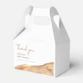 ボホモダン抽象芸術砂漠の赤ちゃんシャワーありがとう フェイバーボックス