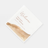 ボホモダン抽象芸術砂漠の赤ちゃんシャワーへようこそ スタンダードランチョンナプキン (角)