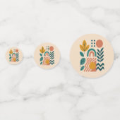 ボホモダン抽象芸術自然ウォールアート コンフェッティ (正面)