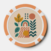 ボホモダン抽象芸術自然ウォールアート ポーカーチップ (裏面)