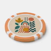 ボホモダン抽象芸術自然ウォールアート ポーカーチップ (シングル)