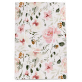 ボホモダン水彩フローラ ミディアムペーパーバッグ (正面)