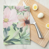 ボホモダン水彩野草 キッチンタオル (四つ折り)