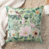 ボホモダン水彩野草 クッション (ブランケット)