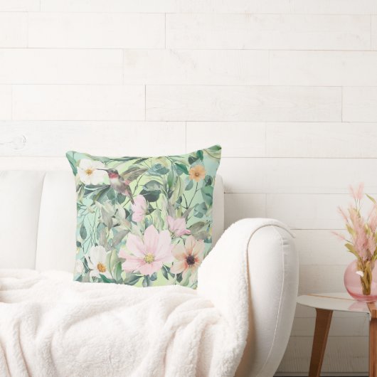 ボホモダン水彩野草 クッション (ソファ)