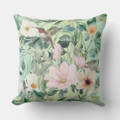 ボホモダン水彩野草 クッション (正面)