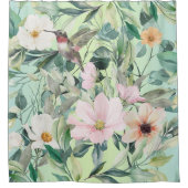 ボホモダン水彩野草 シャワーカーテン (正面)