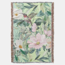 ボホモダン水彩野草 スローブランケット