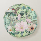 ボホモダン水彩野草 ラウンドクッション (裏面)