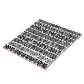 ボホモダン白黒パターンストリップ タイル (側面)