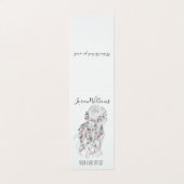 ボホモダン白黒波形ヘアスタイルフローラ 名刺 (外部フラット)