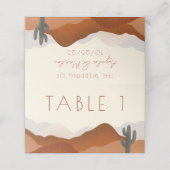 ボホモダン砂漠結婚のテーブル座席番号 プレイスカード (外部開封)