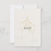 ボホモダン素朴エレガントな結婚式 出欠カード (裏面)