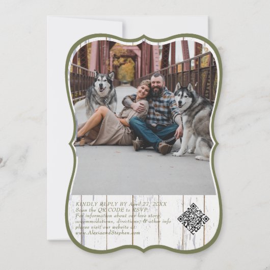 ボホモダン素朴ヒマワリのカントリー結婚バーン 招待状 (裏面)