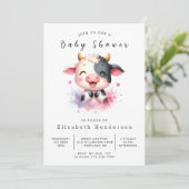 ボホモダン素朴牛の赤ちゃんシャワー 招待状 (スタンド正面)