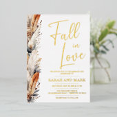 ボホモダン結婚式招待状 実在 |  箔招待状 (立ち正面)