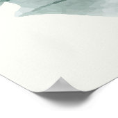 ボホモダン緑の葉赤ちゃんシャワー歓迎 ポスター (角)