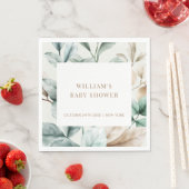 ボホモダン緑離れ子シャワー スタンダードランチョンナプキン (インサイチュ)