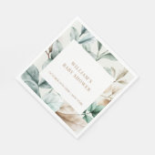 ボホモダン緑離れ子シャワー スタンダードランチョンナプキン (角)