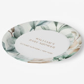 ボホモダン緑離れ子シャワー ペーパープレート (アングル)