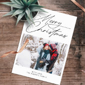 ボホモダン脚本家族の写真クリスマス シーズンカード