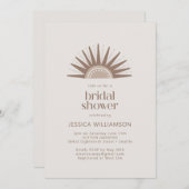 ボホモダン自然サンモチーフタウペブライダルシャワー 招待状 (正面/裏面)