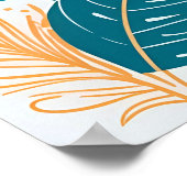 ボホモダン芸術的フェザーズウーマンAIアート ポスター (角)