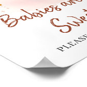 ボホモダン赤面ピンクラストレインボースイートサイン ポスター (角)