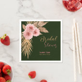 ボホモダン赤面ピンクローズバンチブライダルシャワー#5 スタンダードカクテルナプキン (インサイチュ)