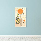 ボホモダン、ボタニカル、幾何学的スタイルタロー キャンバスプリント (インサイチュ (ウッドフロア))