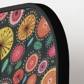 ボホモノグラムのシはっきりしたックフローラパーソナライズされた ピックルボールラケット (左詳細)