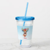 ボホモノグラムのシカ アクリルタンブラー (裏面)