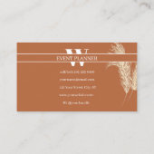 ボホモノグラムイベントプランナー結婚サロン事業 名刺 (裏面)