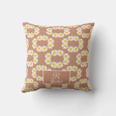 ボホモノグラムスタイリッシュテラコッタ クッション (裏面)