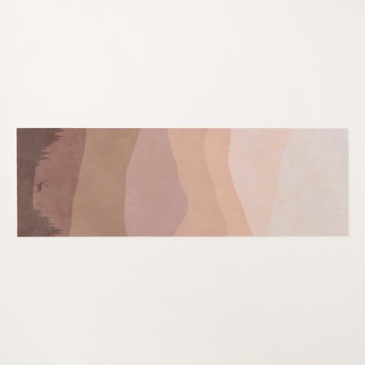 ボホモノグラム山脈&フォレストピンク ヨガマット (裏面(横))