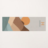 ボホモノグラム抽象芸術サンマウンテンモダンズ ヨガマット (裏面(横))