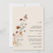 ボホモノグラム結婚式招待状 招待状 (正面)