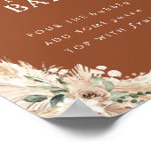 ボホモモサテラコッタパンパスグラスバーポスター ポスター (角)