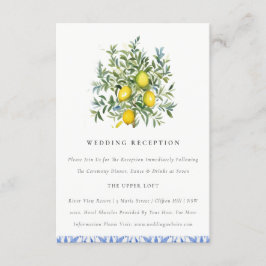 ボホモロッコイエローレモンツリーウェディングレセプション エンクロージャーカード