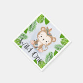 ボホモンキーワイルドワンバースデーパーティー スタンダードカクテルナプキン (角)