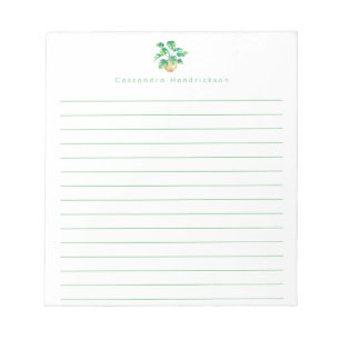 ボホモンステラ植物ミニマリストグリーンパーソナライズされた ノートパッド