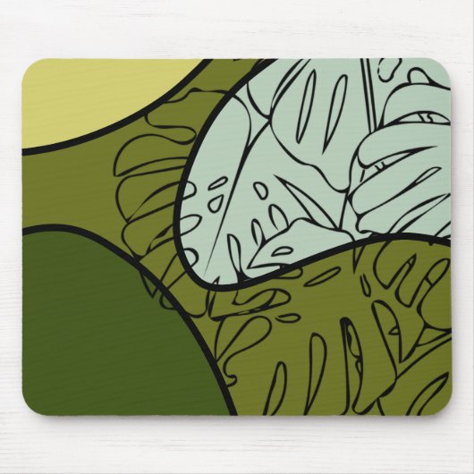 ボホモンステラ葉 マウスパッド (正面)