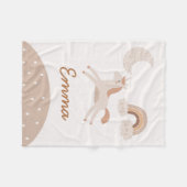 ボホユニコーン名前をカスタムする毛布 フリースブランケット (正面(横))