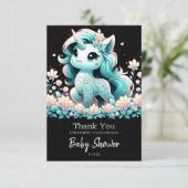 ボホユニコーン赤ちゃんシャワー サンキューカード (スタンド正面)