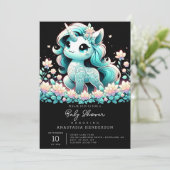 ボホユニコーン赤ちゃんシャワー 招待状 (スタンド正面)