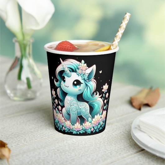 ボホユニコーン赤ちゃんシャワー 紙コップ (インサイチュ)