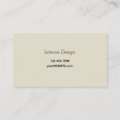 ボホユニークニュートラル抽象芸術アートインテリアデザイン 名刺 (裏面)