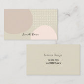 ボホユニークニュートラル抽象芸術アートインテリアデザイン 名刺 (正面/裏面)