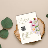 ボホユニーク春ワイルドフラワーお洒落 出欠カード