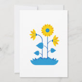 ボホユニーク素朴サンフラワーブライダルシャワー 招待状 (裏面)